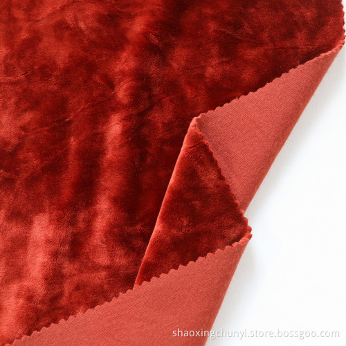 100 Polyester Customized Color Super Soft Handfeeling Stretchy Warp Micro Fleece Stoff für Mantelsofa Abdeckung